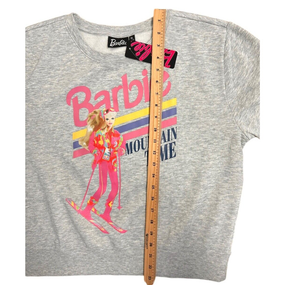 BARBIE Junior's 'Mountain Time" Retro Graphic Sweatshirt Size XL Gray - Picture 8 of 8